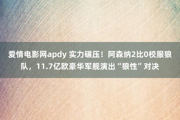 爱情电影网apdy 实力碾压！阿森纳2比0校服狼队，11.7亿欧豪华军舰演出“狼性”对决