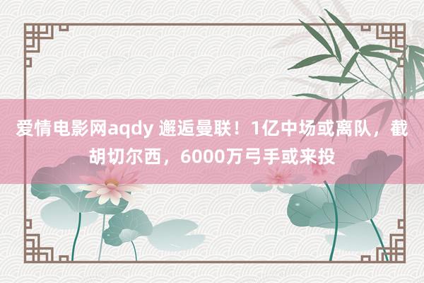 爱情电影网aqdy 邂逅曼联！1亿中场或离队，截胡切尔西，6000万弓手或来投