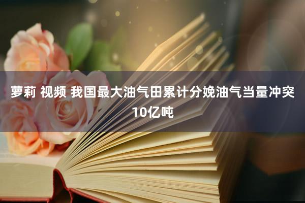 萝莉 视频 我国最大油气田累计分娩油气当量冲突10亿吨